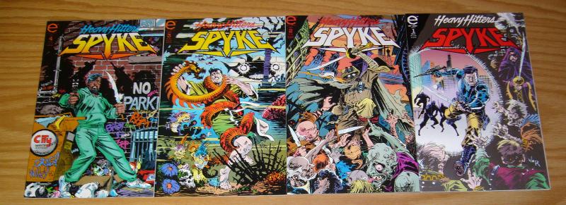 Spyke #1-4 VF/NM complete series - mike baron - epic comics set lot 2 3