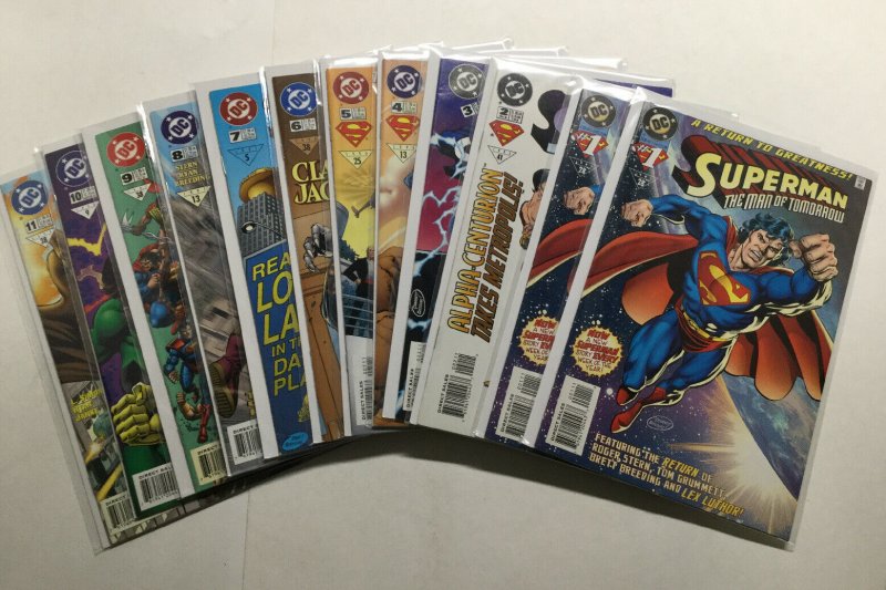 Superman The Man Of Tomorrow 1 2 3 4 5 6 7 8 9 10 11 Lot Near Mint Nm Dc Comics