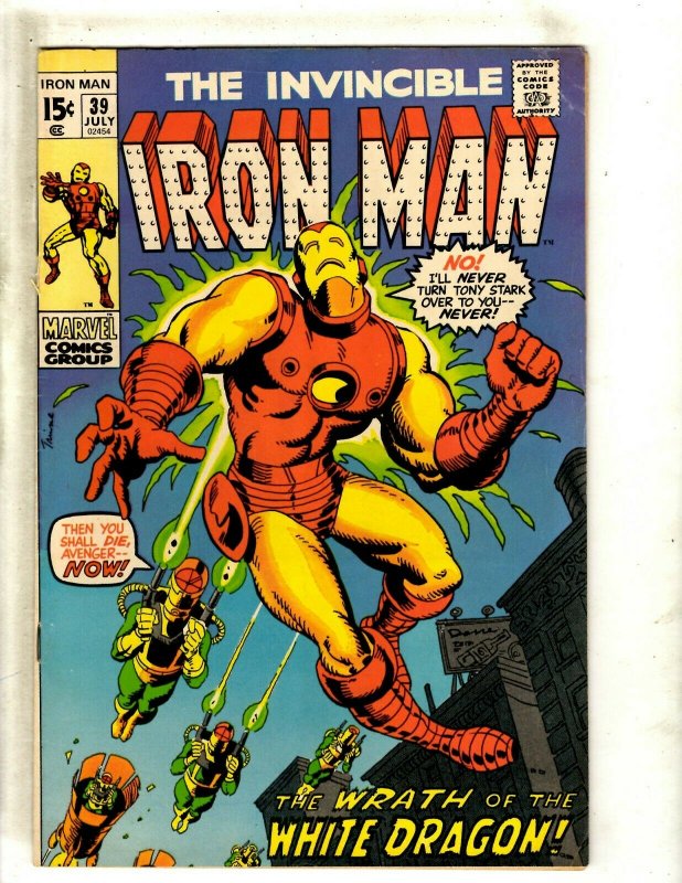 Iron Man # 39 FN/VF Marvel Comic Book Avengers Hulk Thor Captain America J462