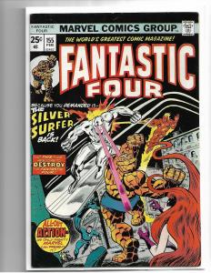 FANTASTIC FOUR #155 - FN+ - SILVER SURFER APP - DR. DOOM - BRONZE AGE MARVEL KEY