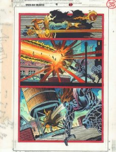 Spider-Man Unlimited #9 p.35 Color Guide Art - Hobgoblin vs. Kane by John Kalisz