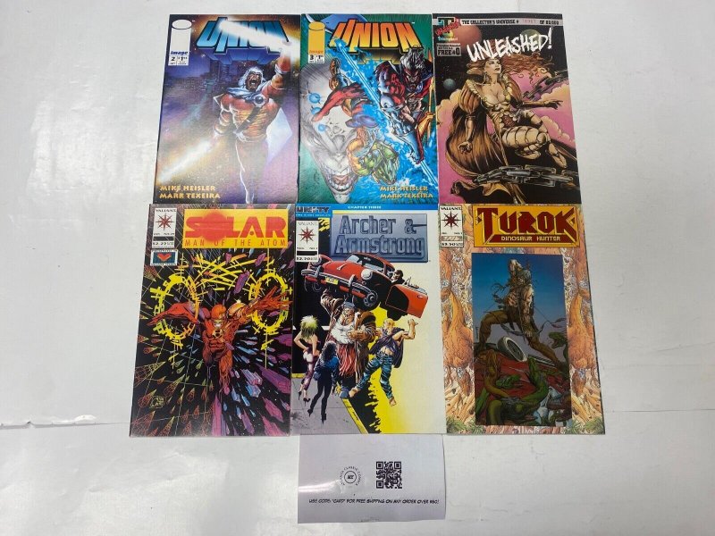 6 VALIANT comic books Union #2 3 Unleashed Solar Archer Armstrong Turok 13 KM34
