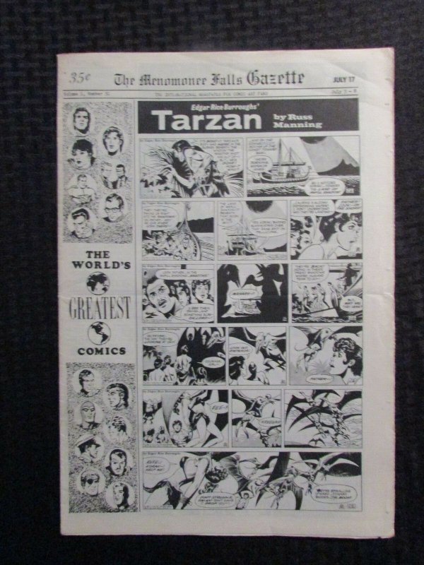 1972 July 17 MENOMONEE FALLS GAZETTE Comic Weekly #31 FN- 5.5 James Bond Tarzan
