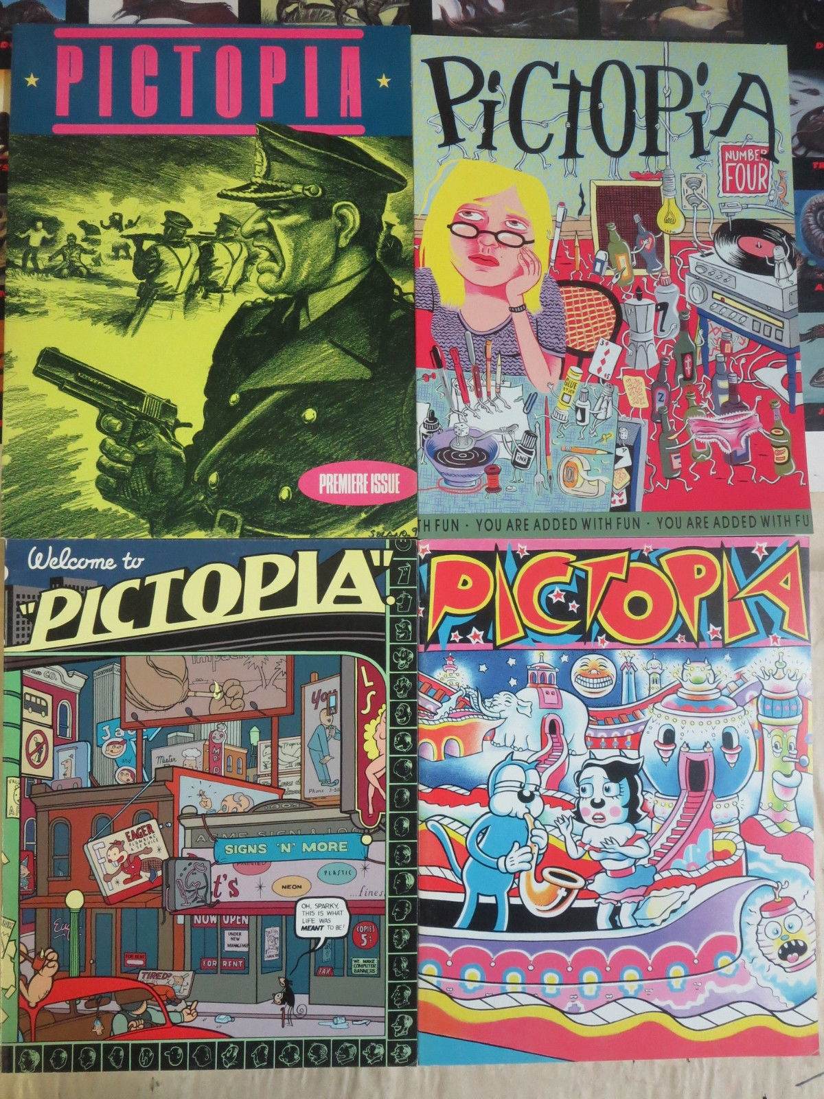 Pictopia by Fantagraphics #1-4 Complete (1991-3) Alt Indie Anthology ...