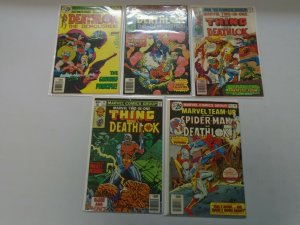 Deathlok lot 13 different issues avg 5.0 VG FN (1974-77)