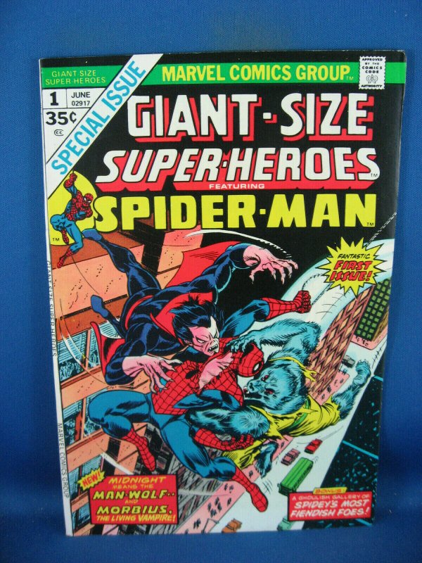 GIANT SIZE SUPER HEROES 1 VF+ SPIDERMAN MORBIUS MAN WOLF 1974