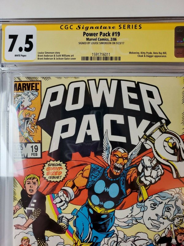 Power Pack #19 CGC 7.5 Signed By Louise Simonson