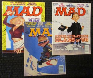 1996-1998 MAD Magazine LOT of 3 FVF/VF #342 345 367 Buffy Vampie Slayer Parody