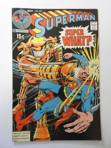 Superman #231 (1970) VG+ Condition cover detached top staple