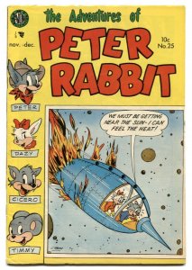 Peter Rabbit #25 1954- retro rocket cover- funny animals VG/F