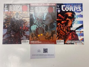 3 VALIANT comic book Bloodshot #24 25 Bloodshot Hard Corps #0 86 MS10