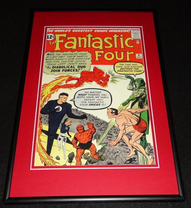 Fantastic Four #6 Dr Doom Framed 12x18 Cover Display Official Repro