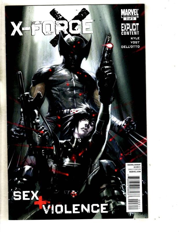 X-Force Sex & Violence Complete Marvel Comics LTD Series # 1 2 3 Deadpool MK10