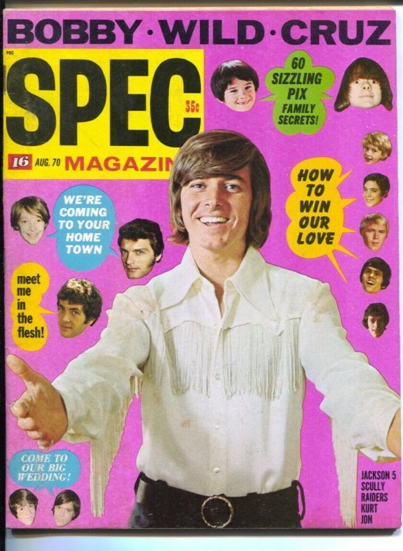 Spec #23 8/1970-16 Magazine-Dark Shadows-Bobby Sherman-Kurt Russell-Jackson 5...