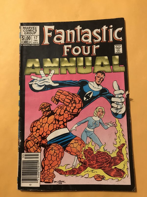 Fantastic Four Annual #17 : Marvel 1983 VG+; John Byrne 80’s cheesecake