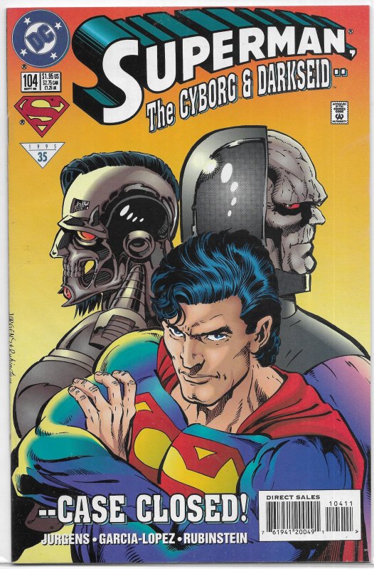 Superman (vol. 2, 1987) #104 FN Jurgens/Garcia-Lopez, Darkseid, Cyborg Superman