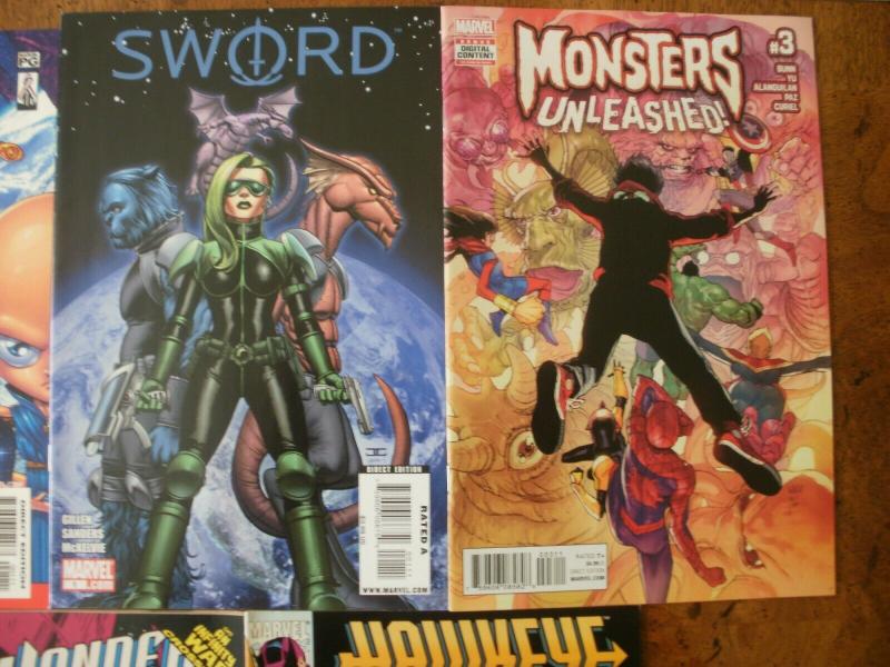 5 MARVEL Comic: MANGAVERSE SWORD #1 MONSTERS UNLEASHED #3 WONDER MAN #14 HAWKEYE