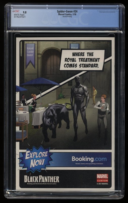 Spider-Gwen #24 CGC NM/M 9.8 White Pages Spider-Gwen becomes Venom!