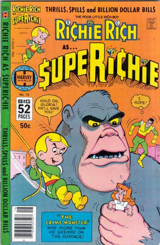 Richie Rich As Super Richie #16 (Sep-78) VF/NM High-Grade Richie Rich