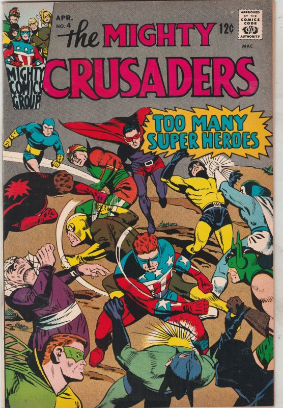 The Mighty Crusaders #4 (1966) High-Grade 4th issue! VF+ The Fly! Boca CERT Wow!