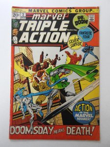 Marvel Triple Action #3  (1972) Doomsday Means Death! Sharp VG Condition!