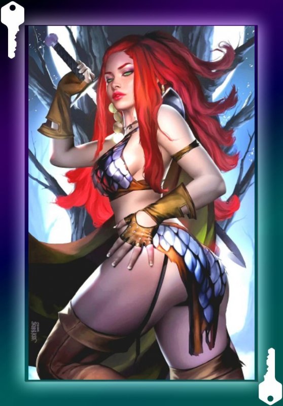 RED SONJA #8 Exclusive Key Cover JOSH BURNS Variant Only 500 Copies/Conan Kull