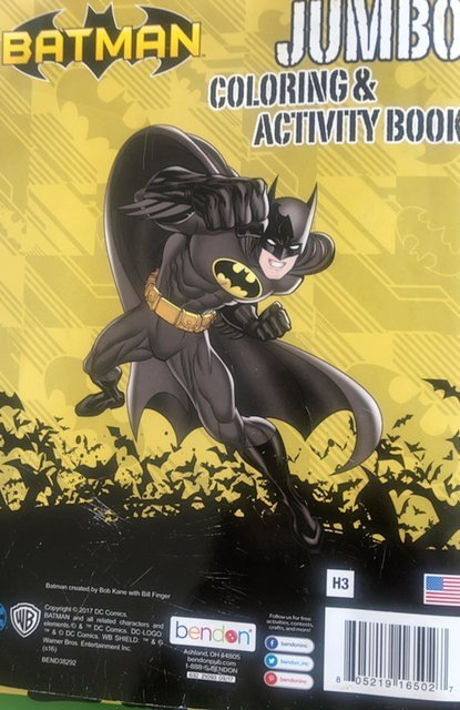 Batman jumbo coloring book” combat strategy“**comes W/CURSE!!**last pic!!