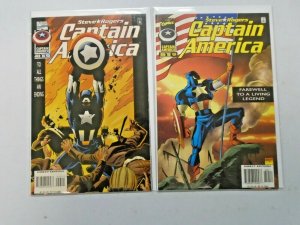 Captain America Comic Lot From #400-454 (Last Issue) 42 Diff 8.0 VF (1992-1996)