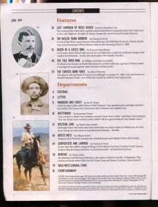 Wild West 6/1999-Primedia-Wild Bunch train robbery cover-Capt Keogh-Little Bi...