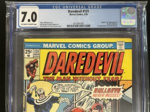 DAREDEVIL #131 CGC 7.0 ORIGIN 1st Dex Poindexter BULLSEYE 1976 MCU TV PROSHIPPER