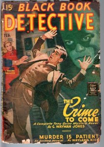 PULP:  BLACK BOOK DETECTIVE 1947 FEB-BLACK BAT-PULP-HERO PULP-RARE G+