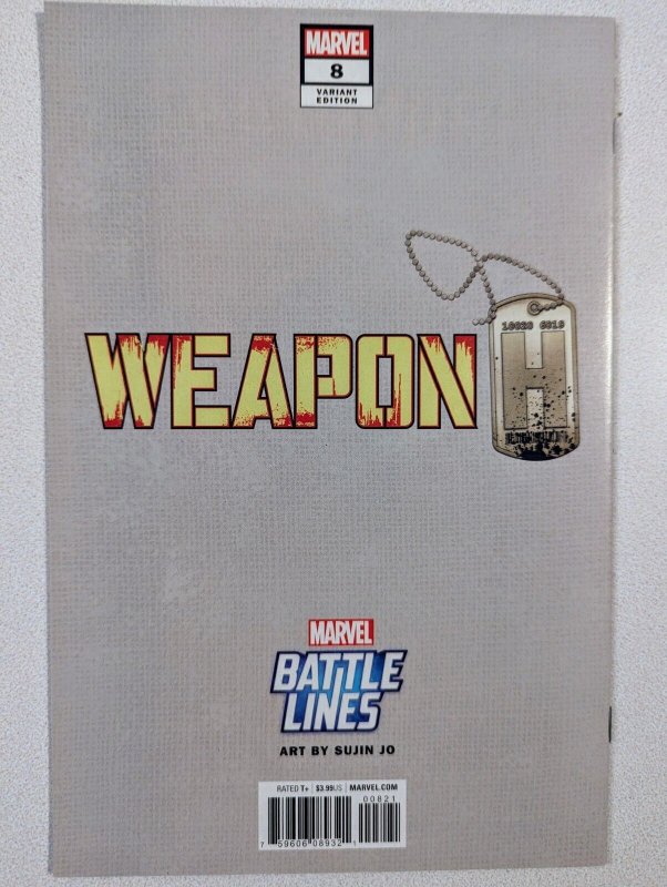 Weapon H #8 NM Battle Lines Virgin Variant Man-Thing Marvel Comics