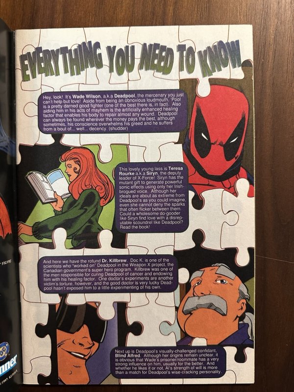 Deadpool #4 VF- Direct Ed. McGuniess Cover(Marvel 1997)