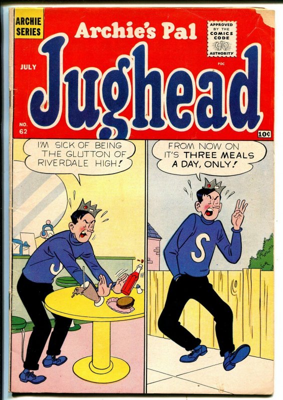 Archie S Pal Jughead 62 1960 Mlj Betty Veronica Soda Shop Ice Cream