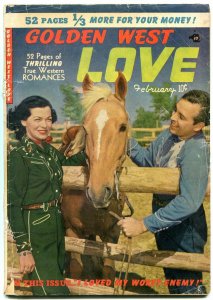 GOLDEN WEST LOVE #3 1950 -PHOTO COVER FRANK JAMES OUTLAW G-