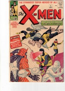 X-Men #1 (1963) THIS IS IT! ORIGINAL 1ST MAGNETO &  X-MEN, KIRBY/LEE UTAH! GD/VG