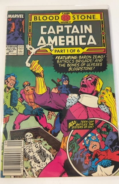 Captain America #357 Newsstand Edition (1989)