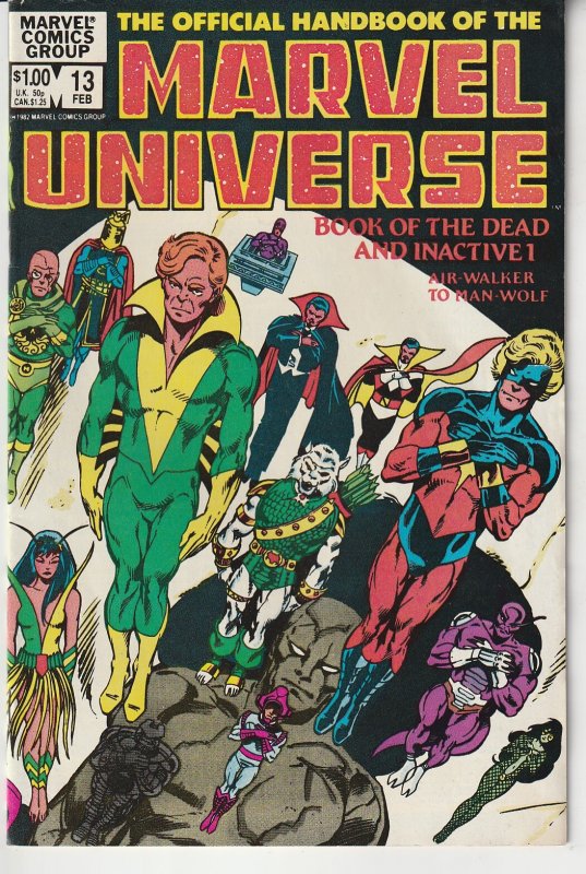 Official Hand book to The Marvel Universe # 13