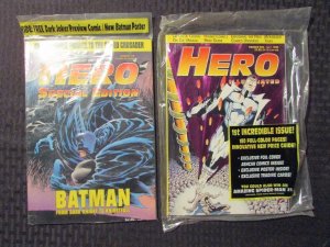 1993 HERO ILLUSTRATED Price Guide Magazine #1 & Batman Special Sealed w/ Inserts