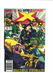 X-Factor #73 Newsstand Marvel Comics 1991  Multiple Man Havok Strong Guy VF- 7.5