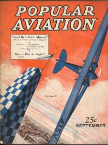 Popular Aviation 9/1931-air racing pulp cover-WWI air war story-info-VG 