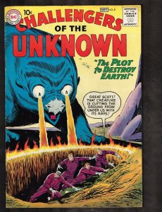 Challenge of the Unknown #9 ~ Destroy Earth/ DC Horror 1959 (5.5) WH