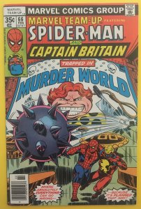 MARVEL TEAM-UP 66 SPIDER-MAN CAPTAIN BRITAIN 1ST MURDER WORLD