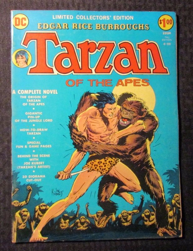 1973 DC Treasury C-22 TARZAN Of The Apes JOE KUBERT Edgar Rice Burroughs FN- 5.5
