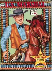 U.S. Marshall Coloring Book 2957 1958-TV series-Wyatt Earp-Doc Holiday-Custer-VG