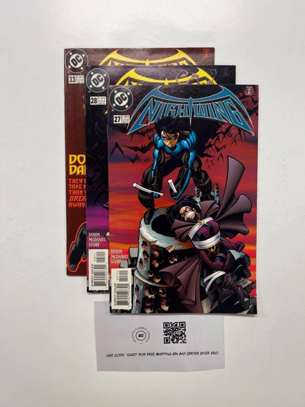 3 Nightwing DC Comic Books # 27 28 33 Batman Superman Wonder Woman Flash 56 JS42