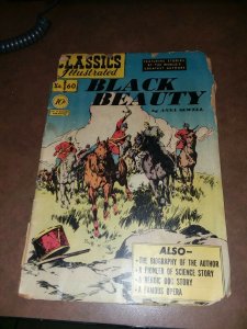 Classics Illustrated Black Beauty #60 HRN 62 June 1949 Gilberton 1st print edit.