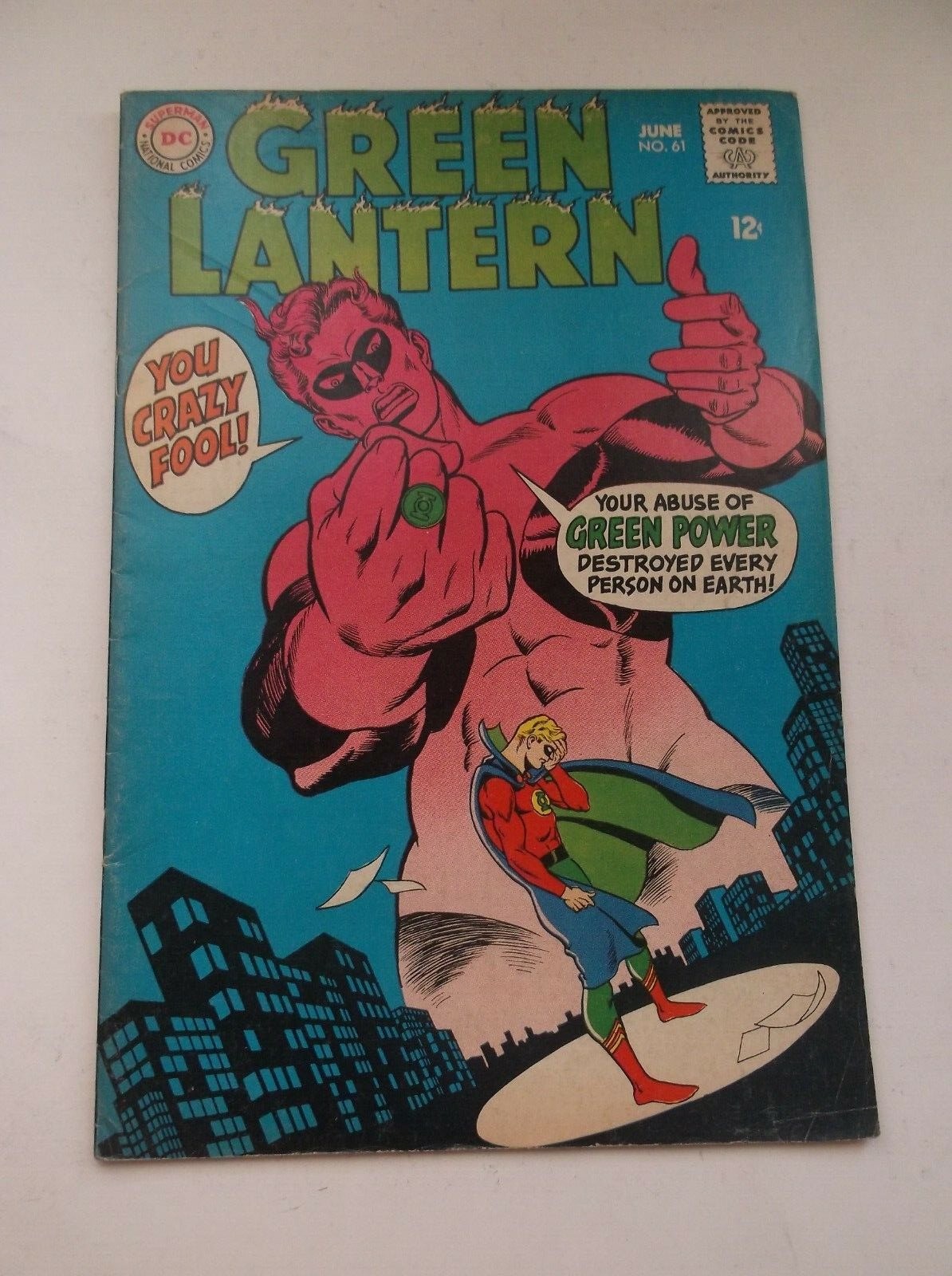 DC Green Lantern 61, Teams UP W/Golden AGE Green Lantern, 1968, FN