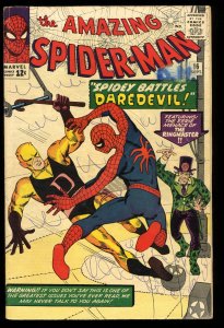 Amazing Spider-Man #16 VG 4.0 Battles Daredevil! Stan Lee!