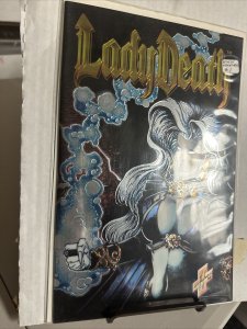 Lady Death Between Heaven and Hell (1995) #1 Steven Hughes Foil Chromium Art NM-